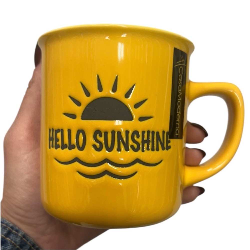 $5 each additional mug - Beveled Sunshine Yellow Mug